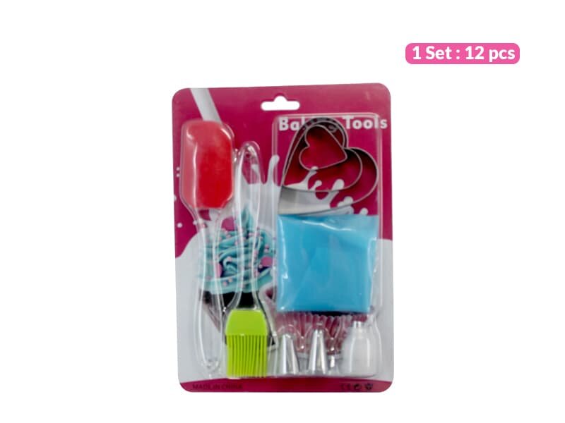 Perlengkapan Dekorasi Kue Set / 12 pcs