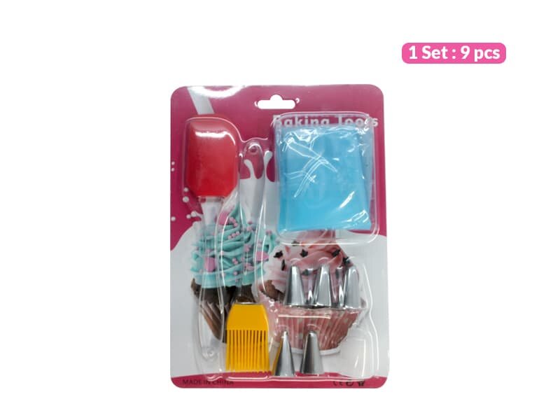 Perlengkapan Dekorasi Kue Set / 9 pcs
